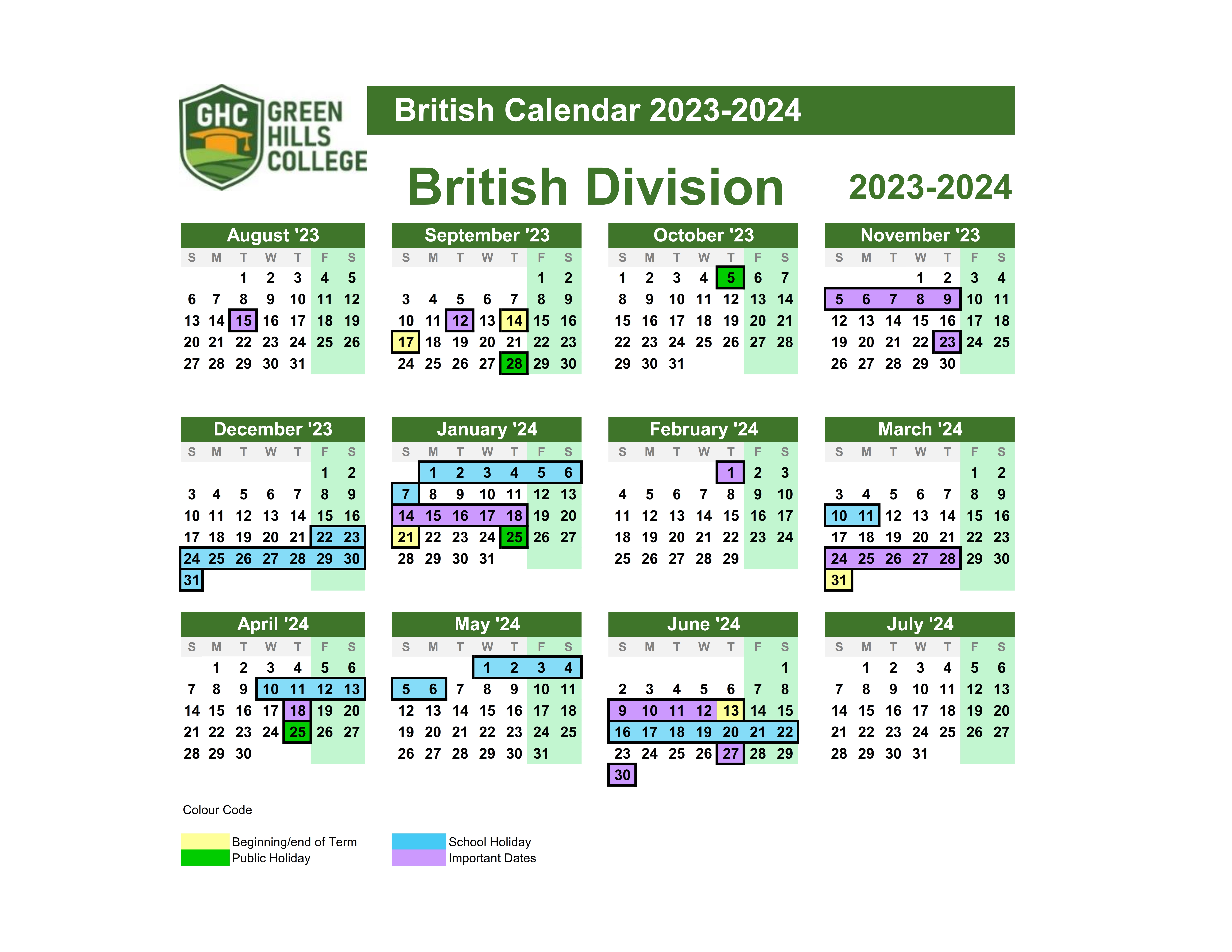 British Calendar